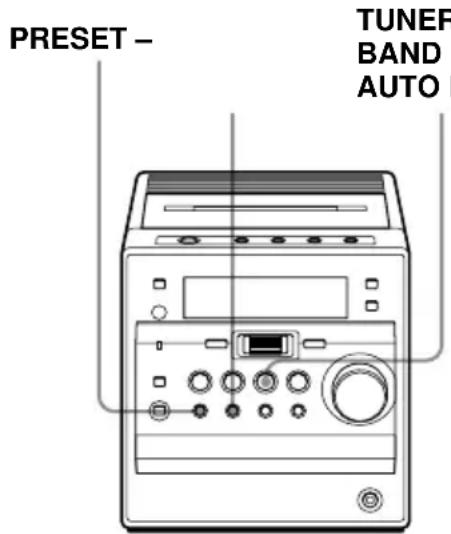 SONY CMTA70 - Wiedergeben gespeicherter Radiosender - 1