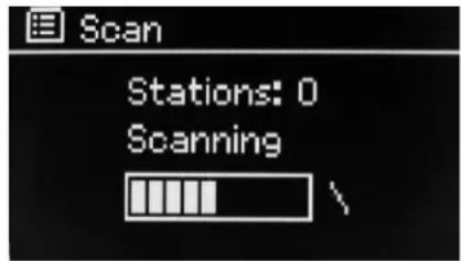 Soundmaster IR3000DAB - Scanning for stations - 1