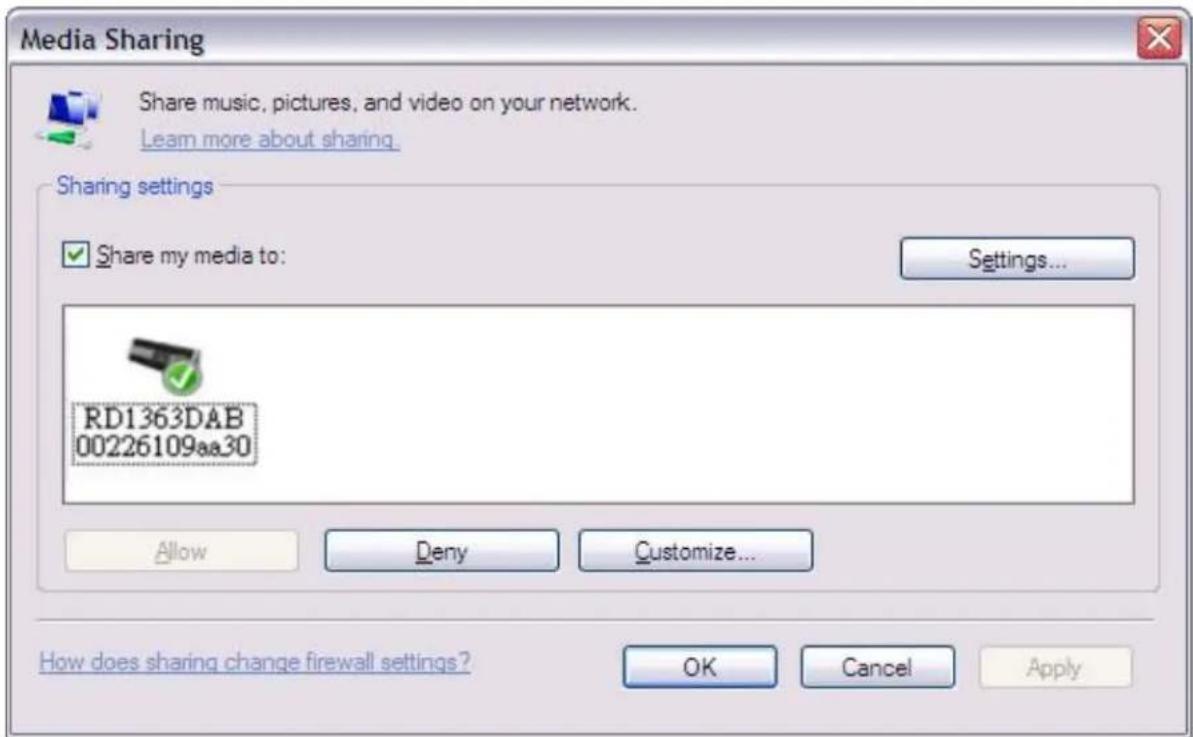 Soundmaster IR3000DAB - Partilhar multimédia com o Windows Media Player - 1