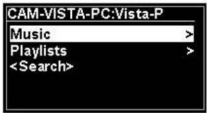 Soundmaster IR3000DAB - Select Menu > Shared media - 1