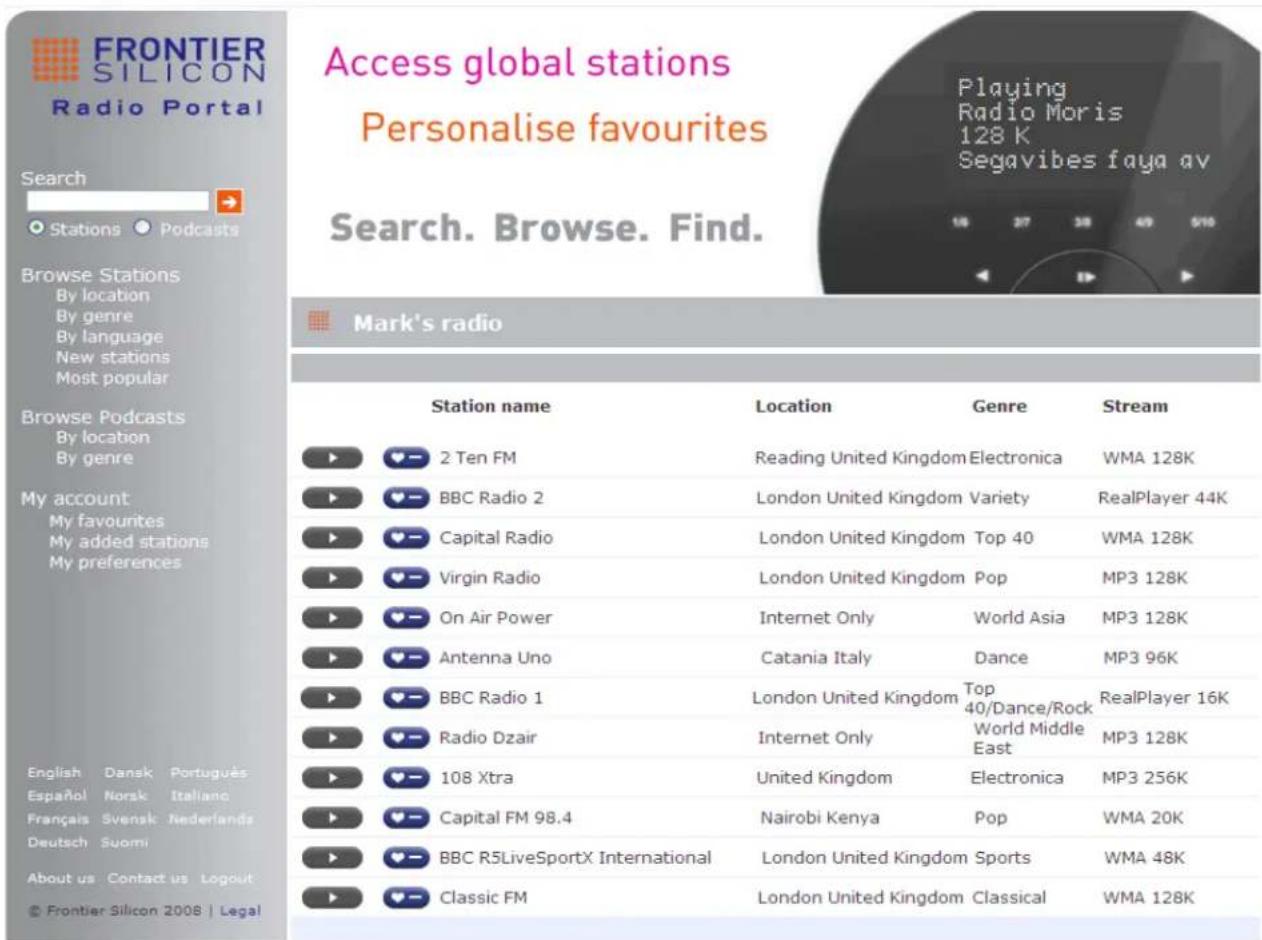 Soundmaster IR3000DAB - Internet radio portal registration - 1