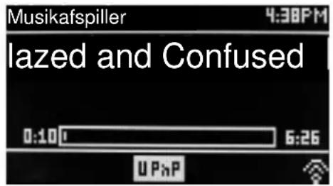 Soundmaster IR3000DAB - Oplysninger om aktivt spillende - 1