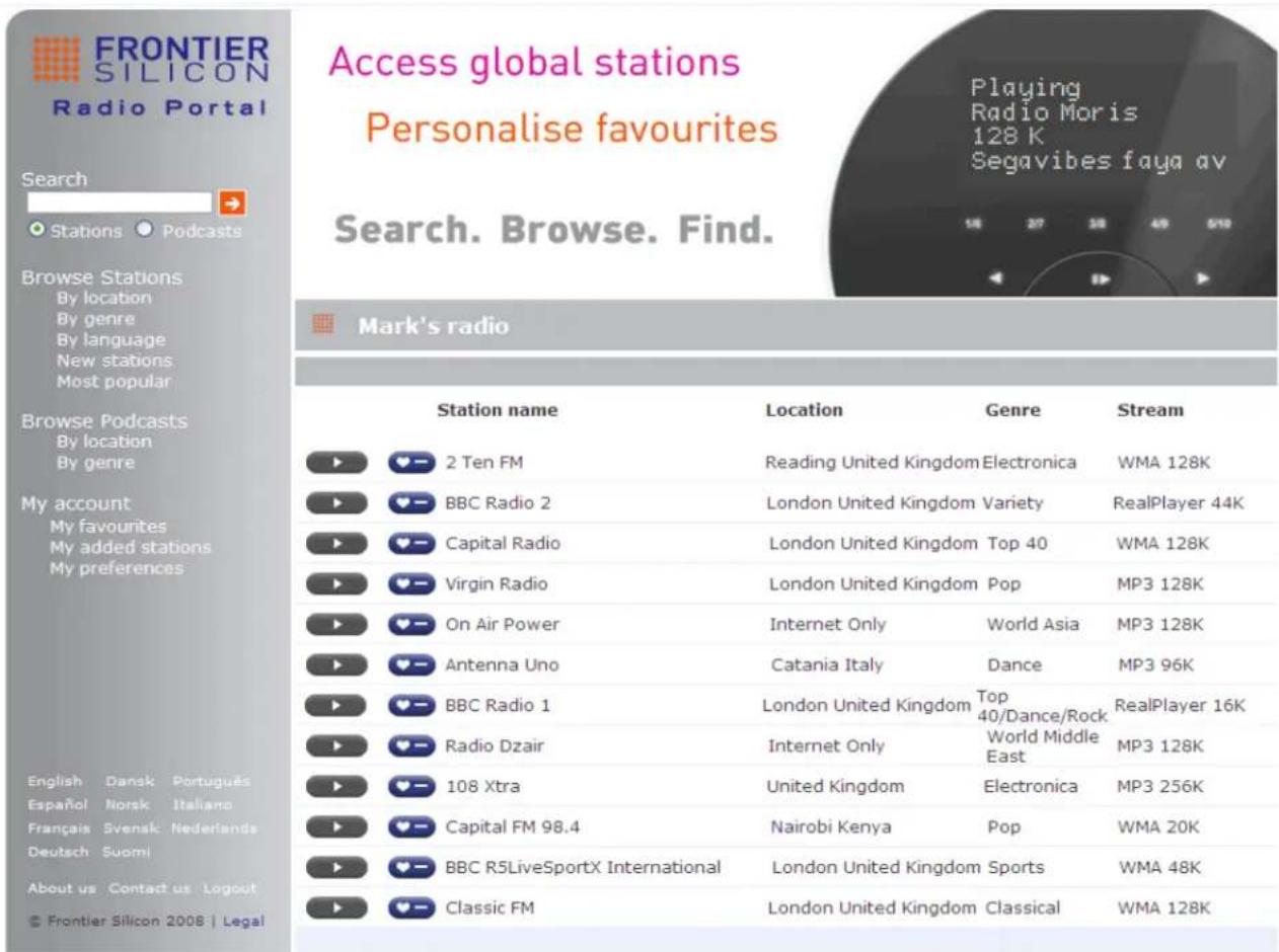 Soundmaster IR3000DAB - Inscription sur le portail radio Internet - 1