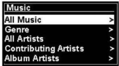 Soundmaster IR3000DAB - Select Menu > Shared media - 2