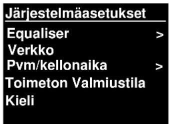 Soundmaster IR3000DAB - Järjestelmäasetukset - 1