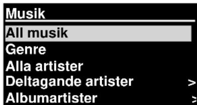 Soundmaster IR3000DAB - Välj Meny > Delade media - 2