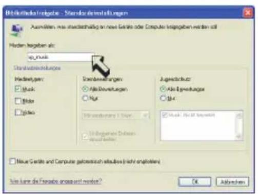 dnt IPDio mini - Den Media Player11 als UPNP-Server einrichten - 6