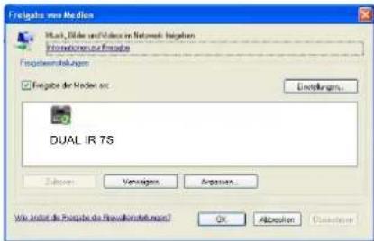 DUAL IR 7S - Media-Player als UPnP-Server verwenden - 4
