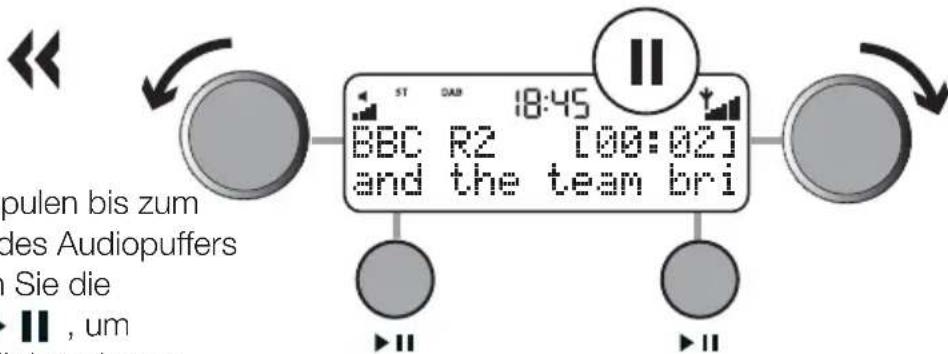 PURE One Classic Series 2 - So können Sie das aktuelle Radioprogramm anhalten und zurücksprülen: - 2