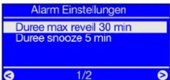 Noxon IRadio for iPod - Fixation de la durée maximale de l'alarme ou du-delai de snooze - 1