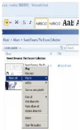 Music - Aboum > Sweet Dreams The Encore Collection Create playlist Airbus File Sweet Dreams: The Encore Collection Play Play here Play tr Add to Save an extra playlet Read all Find show info Paste show out Update show info Delete Open file location