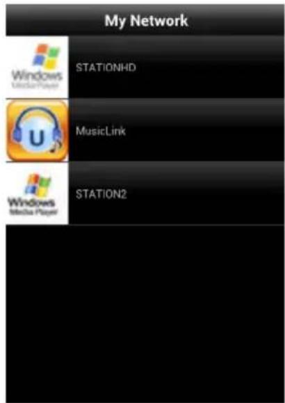 My Network Windows STATIONHD MusicLink Windows Media Player STATION2