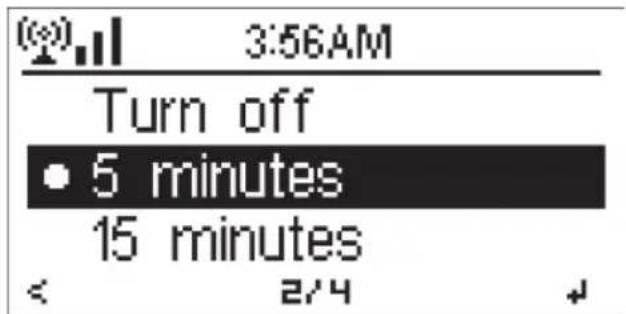 (0) 3:56AM Turn off • 5 minutes 15 minutes < 2/4