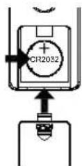 Terris IWR 432 - Mise en place/remplacement de la pile de la télécommande - 2