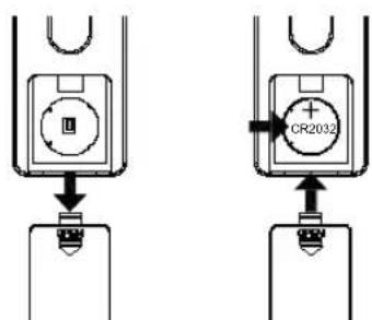 Terris IWR 432 - Batterie der Fernbedienung einlegen/wechseln - 1