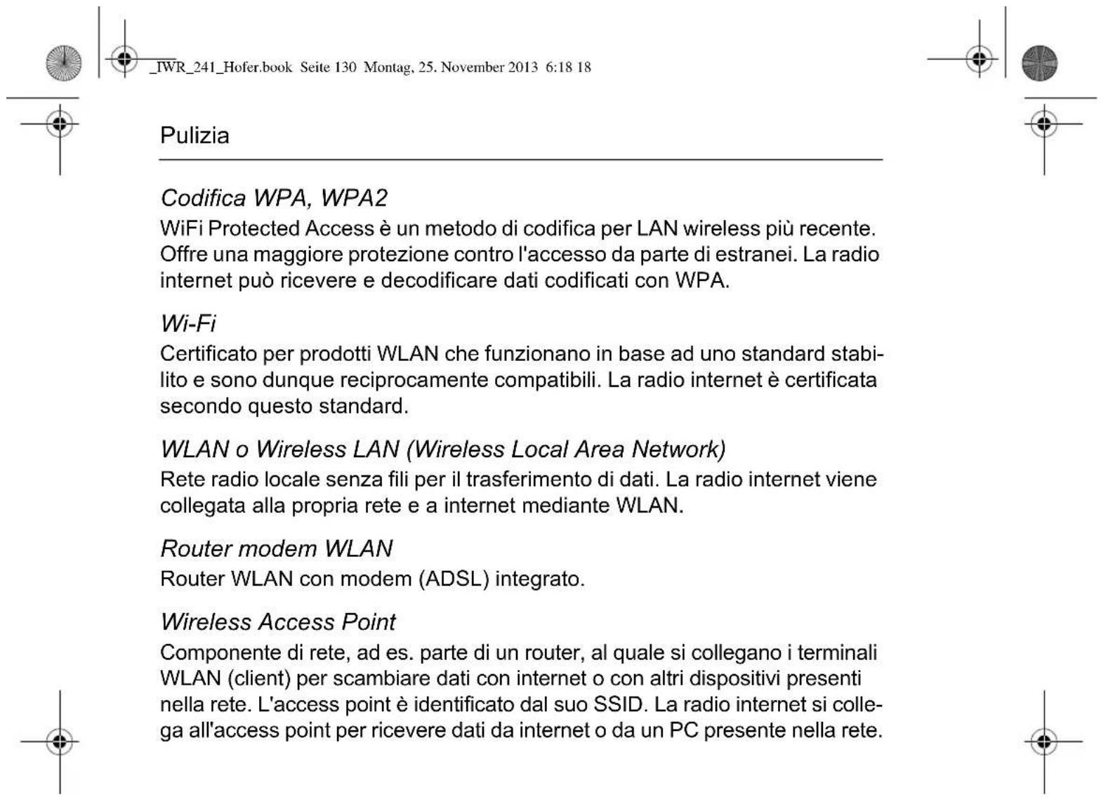 Terris IWR 241 - Codifica WEP - 1