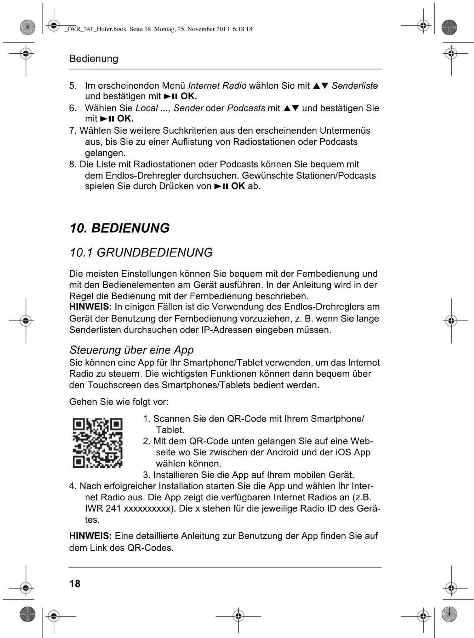 Terris IWR 241 - HINWEISE: - 1
