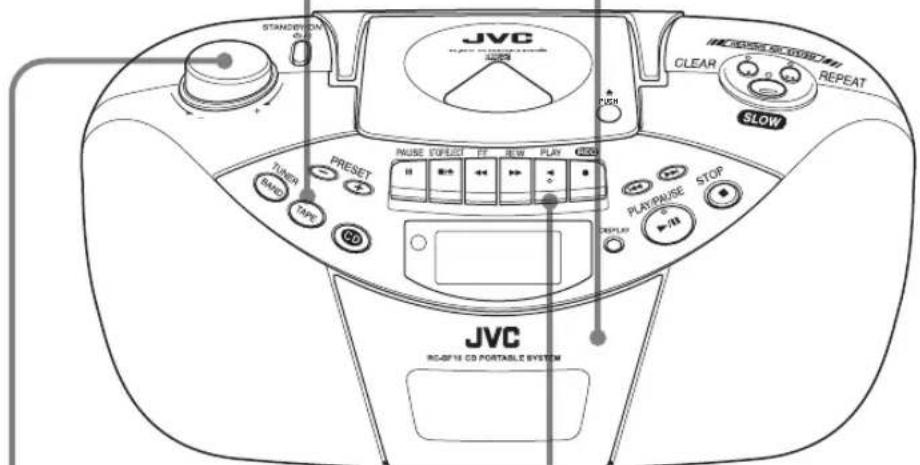 JVC RCBF10 - Stop een cassettebandje in het apparaat. - 4