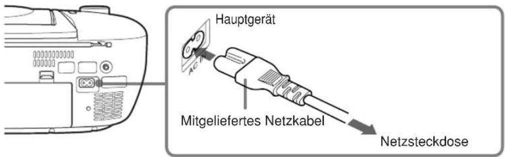 JVC RCBF10 - ■ Anschließen des Netzkabels - 1