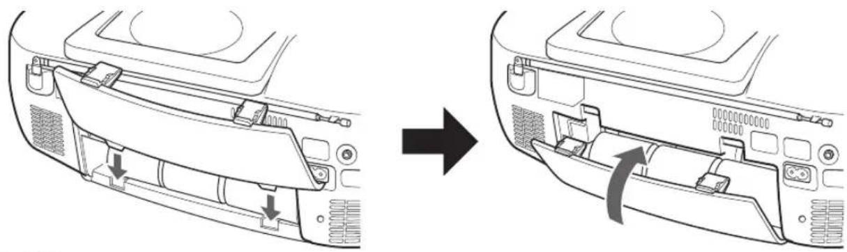 JVC RCBF10 - Plaats het klepje weer het batterijcompartiment. - 1