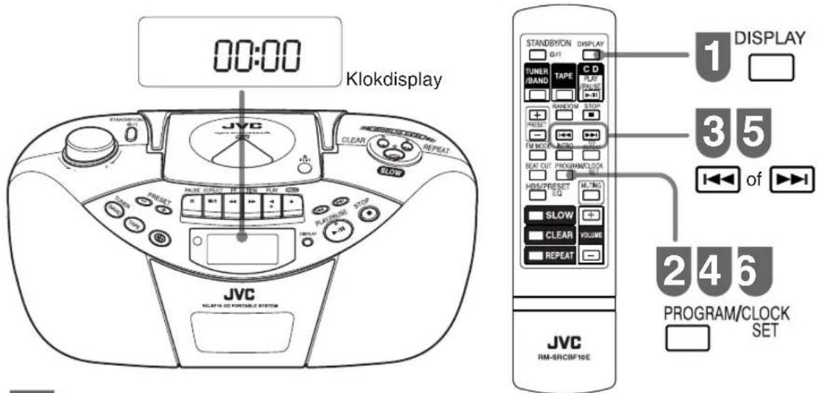 JVC RCBF10 - De klok instellen - 1