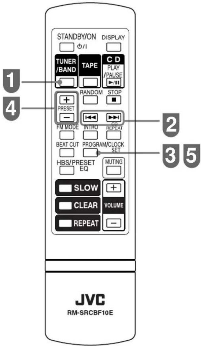 JVC RCBF10 - Radiosender speichern (Voreinstellung) - 1