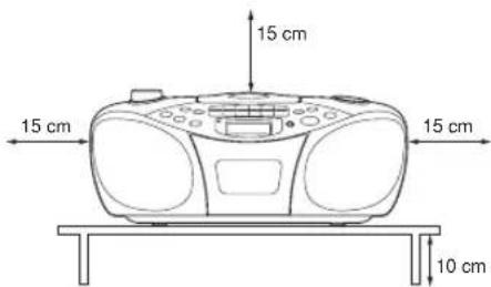 JVC RCBF10 - Voorzichtig: Goede ventilatie vereist - 1