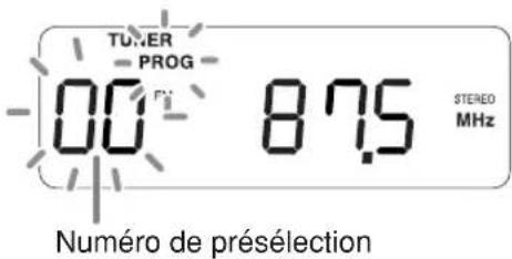 JVC RCBF10 - Mémoriser des stations de radio (Présélection) - 3