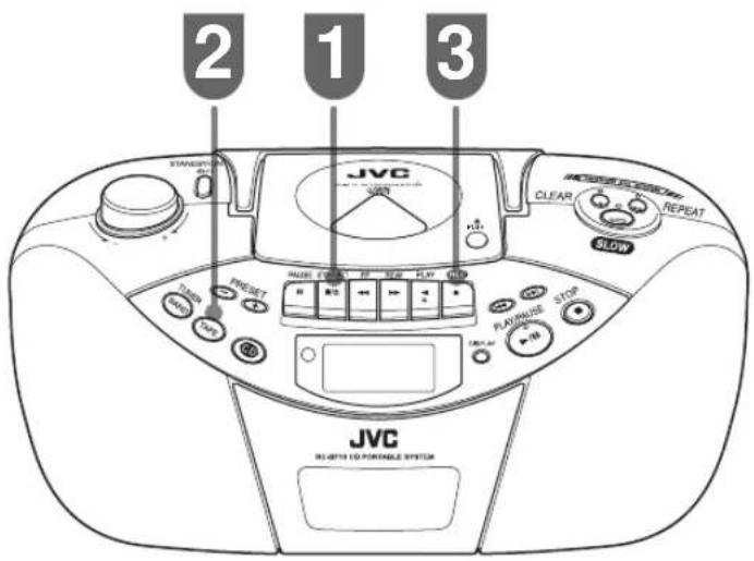 JVC RCBF10 - Opgenomen geluid wissen (geluidloze opnames) - 1