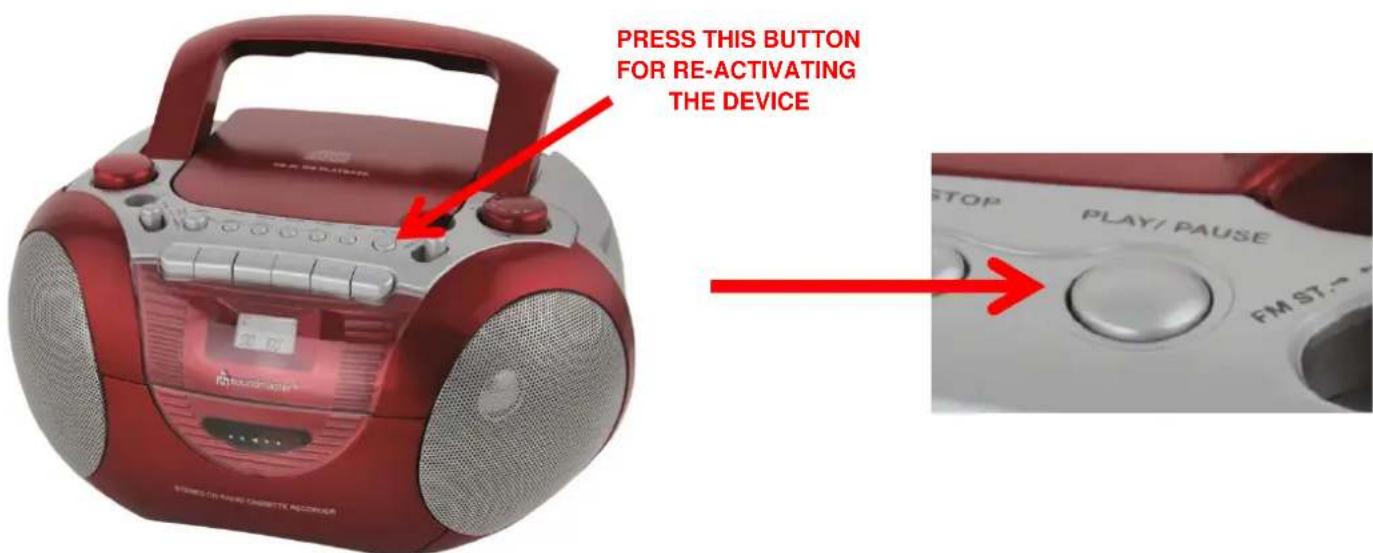 Soundmaster SCD5350BL - SWITCH ON THE DEVICE - 1