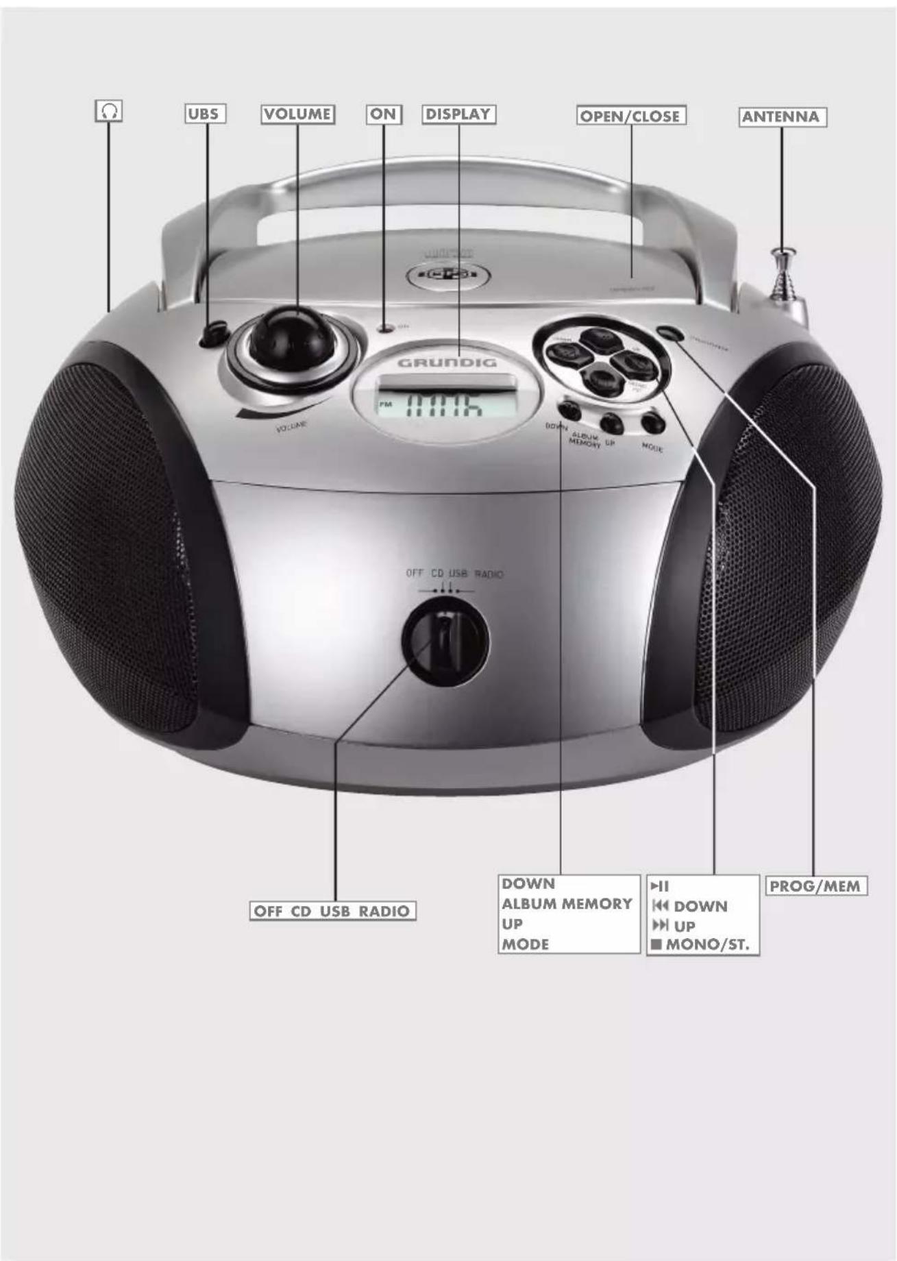 GRUNDIG RCD 1445 USB - GRUNDIG Kundenberatungszentrum - 1