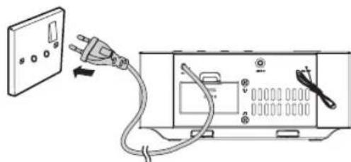 Soundmaster IP4060BT - Anschluss an die Netzspannung Vorsicht: - 1