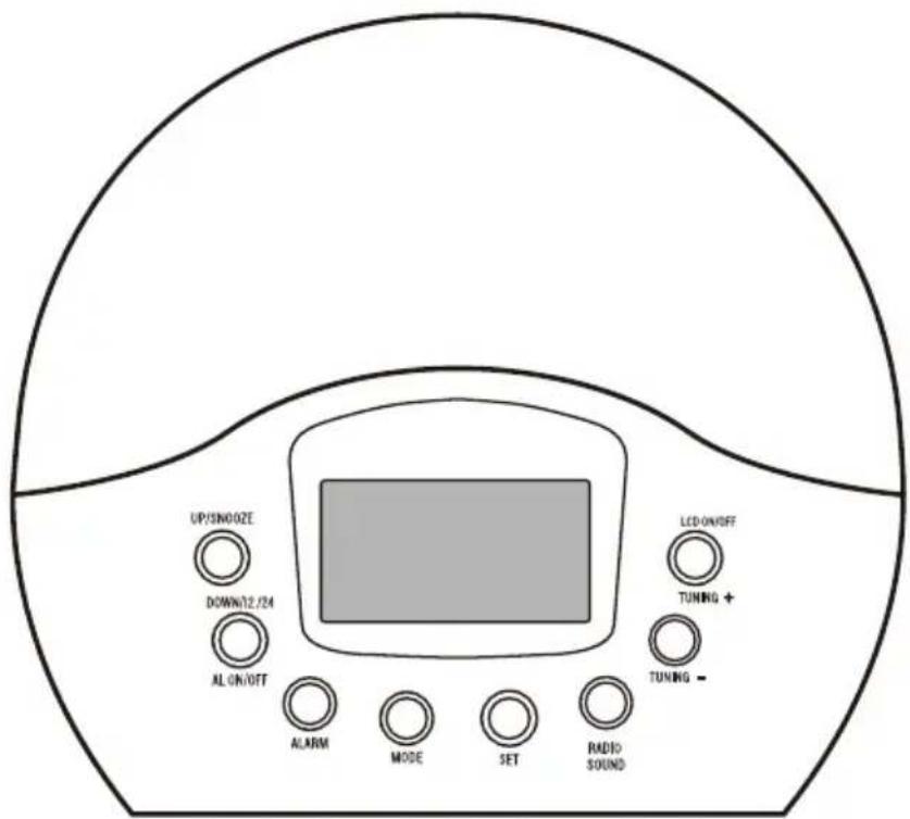 DENVER CRL300 - BUDZIK SWIETLNY LED - 1