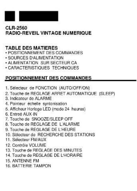 ROADSTAR CLR2560 - TECHNISCHE DATEN - 5