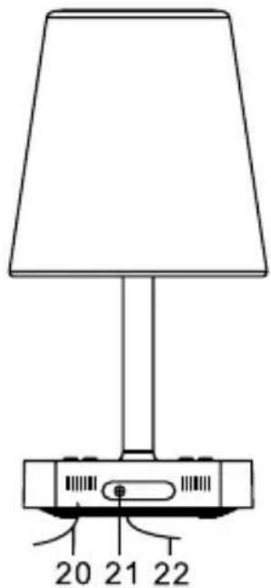 AudioSonic CL500 - Draufsicht (ohne Lampenschirm) - 3
