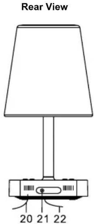 AudioSonic CL500 - Top View (Lamp Shade Removed) - 3