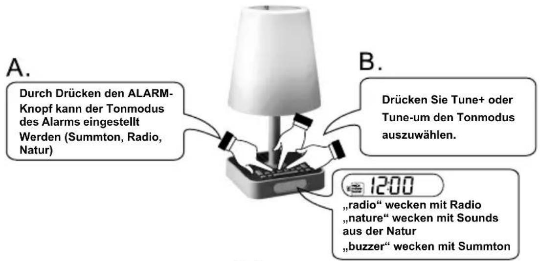 AudioSonic CL500 - Einstellung Alarmzeit - 3