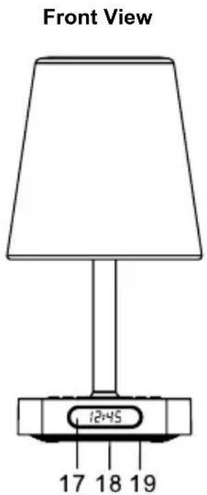 AudioSonic CL500 - Top View (Lamp Shade Removed) - 2