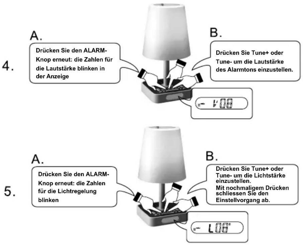AudioSonic CL500 - Einstellung Alarmzeit - 4