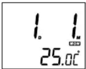 AudioSonic CL474 - VISUALISATION DU CALENDRIER SUR L'AFFICHEUR (Jour/Mois) - 1