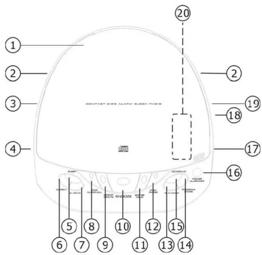 AudioSonic CDCL61 - CONTROL FUNCTIONS - 1