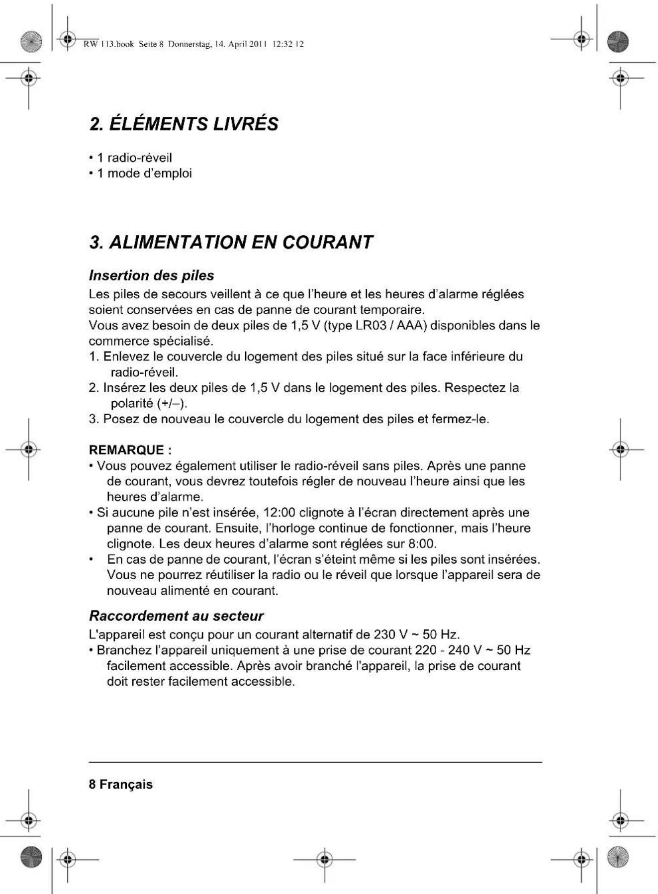 Terris RW 113 - Nettoyage et entretien - 1