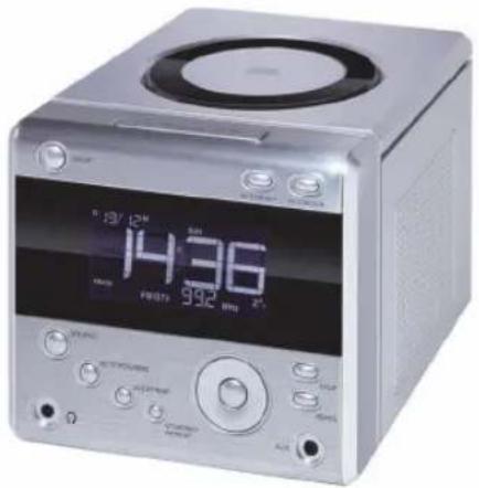 Terris CDR 334 - Radio-réveil stéréo avec lecteur CD - 1