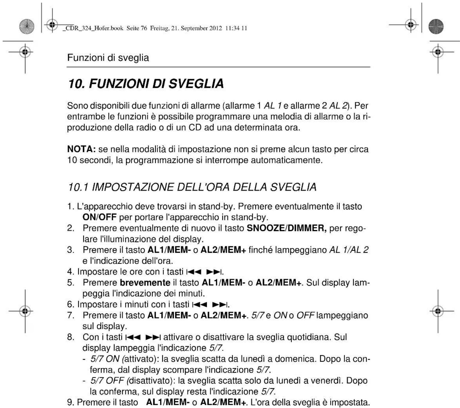Terris CDR 324 - PROGRAMMAZIONE DI UNA SEQUENZA DI BRANI - 1
