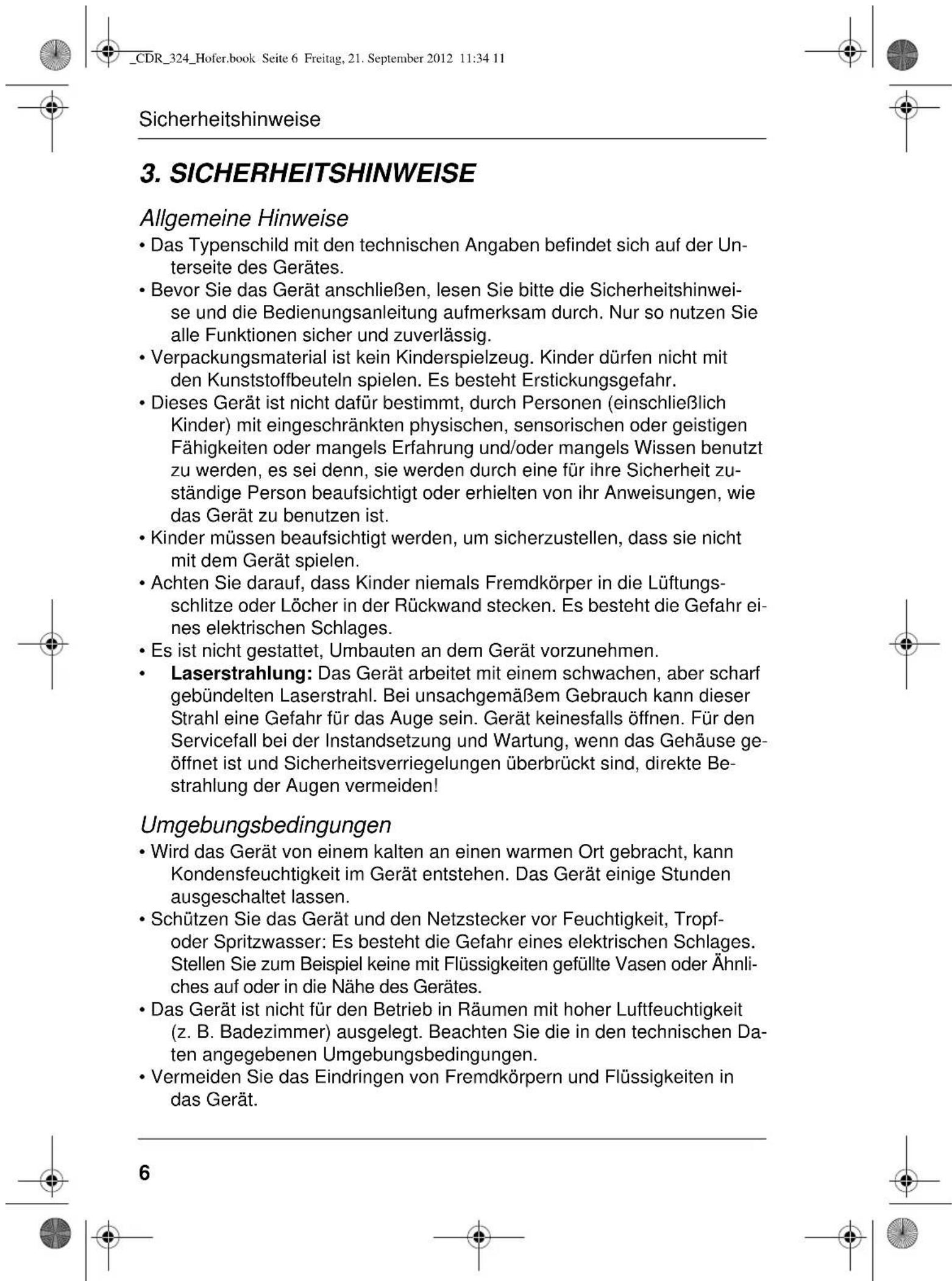 Terris CDR 324 - Auszeichnungen/Symbole - 2