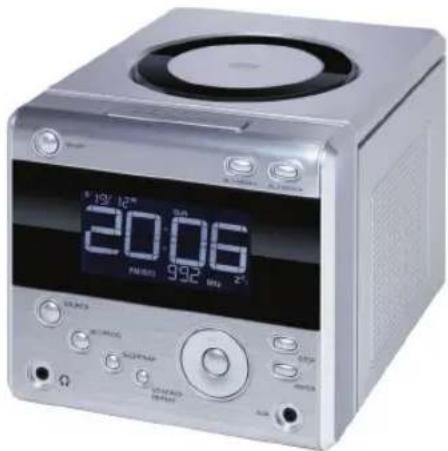 Terris CDR 324 - Radio-réveil stéréo avec lecteur CD - 1
