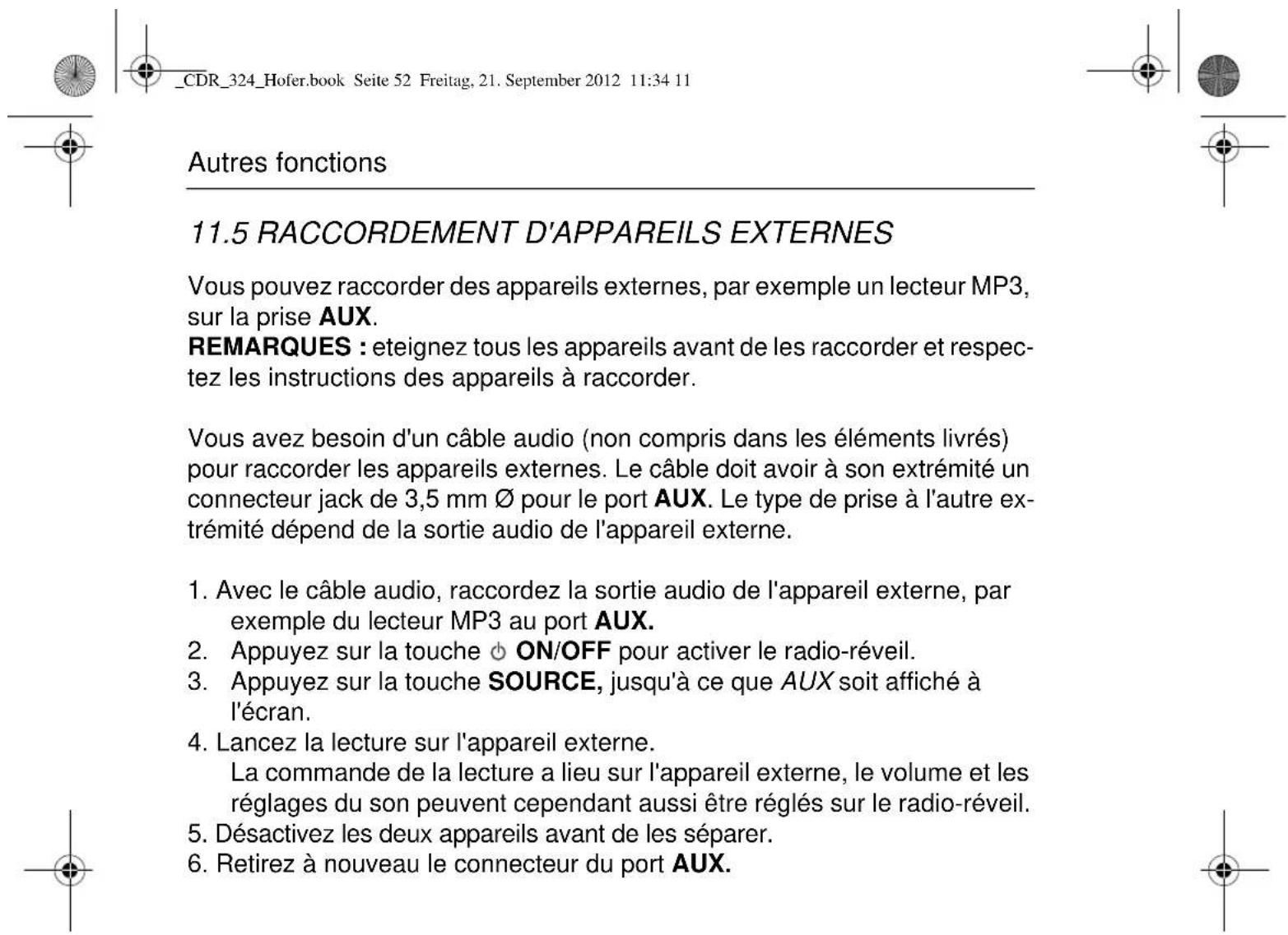 Terris CDR 324 - RÉVEIL COURTE DURÉE (SIESTE) - 1