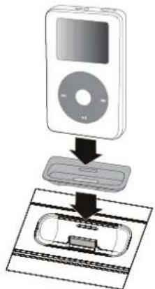 Tevion RWI303 - Namestitev enote iPod na držalo in zagon - 1