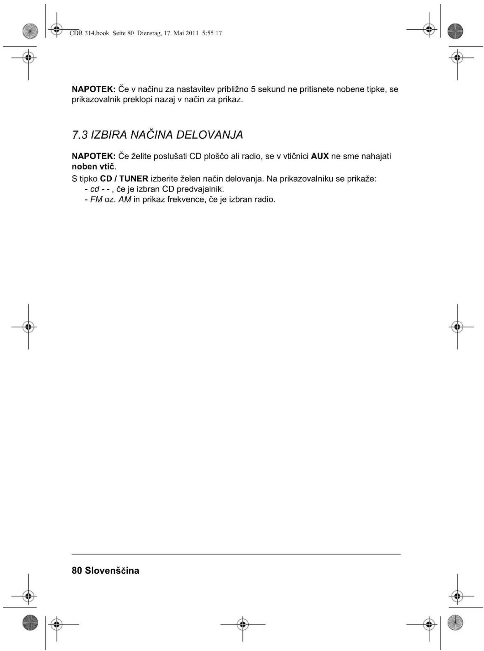 Tevion CDR 314 - NASTAVITEVČASA - 1