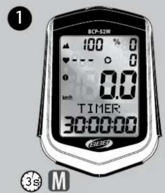 BBB BCP52WAH - REGLAGES DU COMPTE A REBOURS DISTANCE OU TEMPS - 1